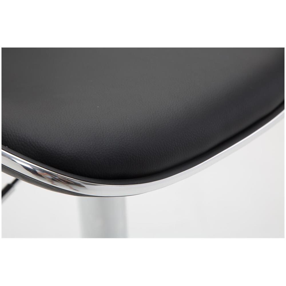 Sgabello Bar Shanghai in Similpelle - Sgabello Alto Cucina Girevole e Regolabile 60-80cm - Sgabello Design da Bancone Imbottito Nero - Foto 5