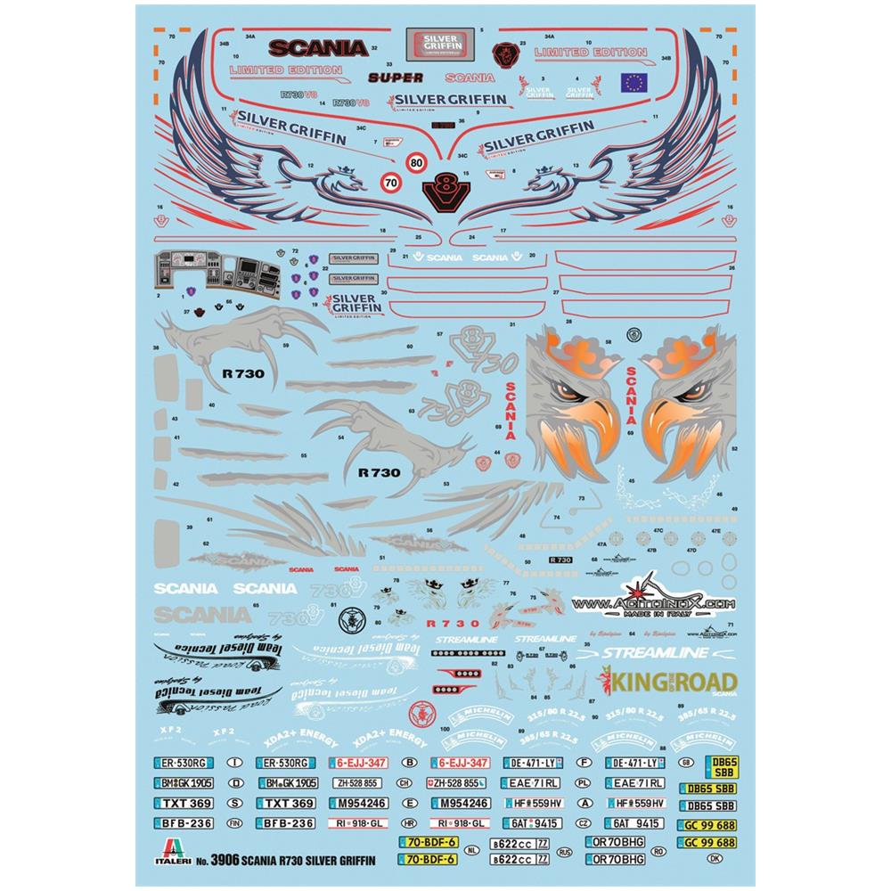 Scania R730 V8 Streamline “silver Griffin” Kit 1:24 - Foto 2
