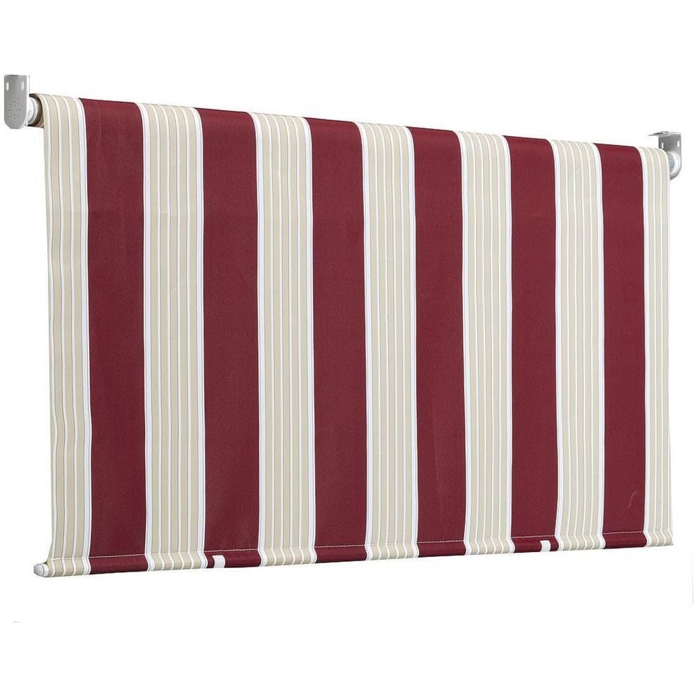Tenda Da Sole A Caduta L150xh250cm A Righe Bordeaux Rullo Poliestere - Foto 1