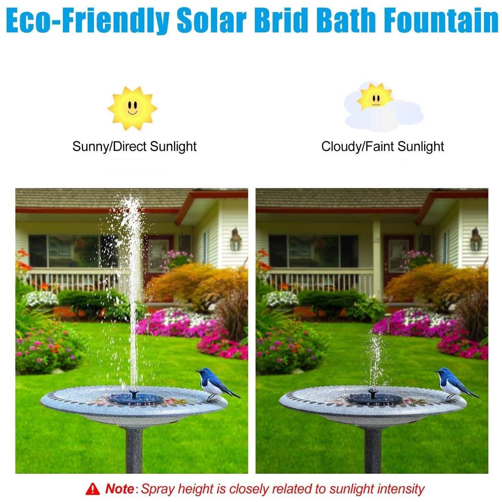 Fontana Ad Acqua Ad Energia Solare Da 18 Cm Con Illuminazione Led Colorata - Foto 2