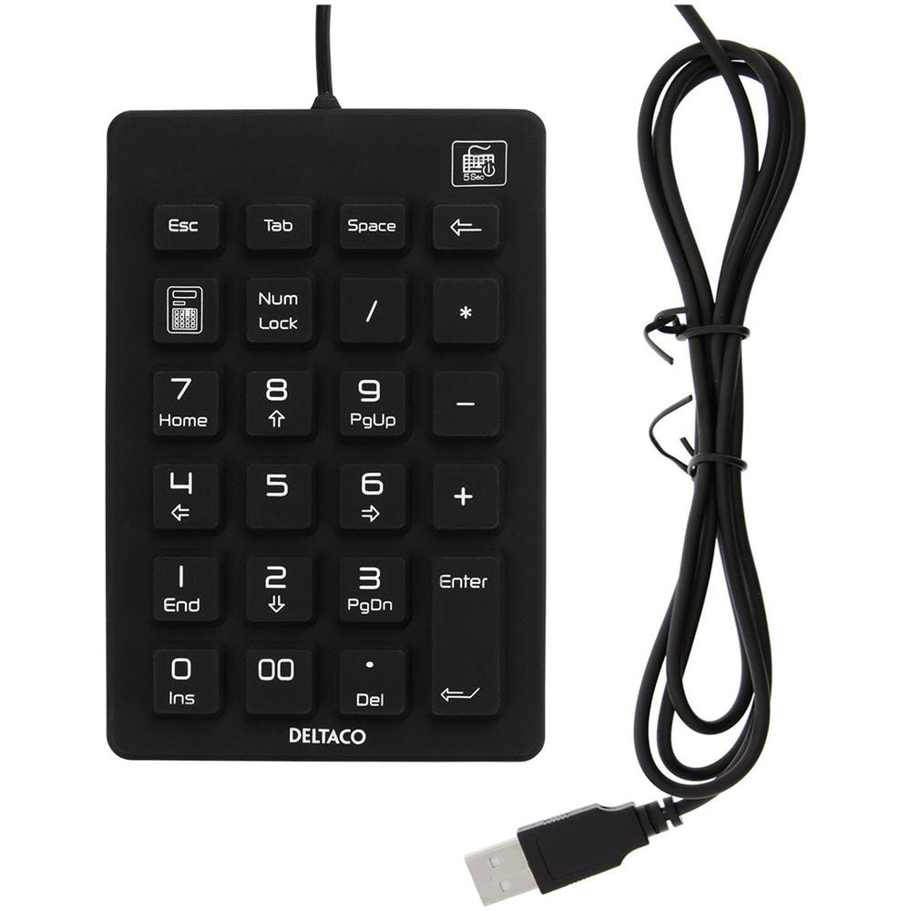 Tastiera Numerica In Silicone, Ip68, 23 Tasti, Nera - Foto 2