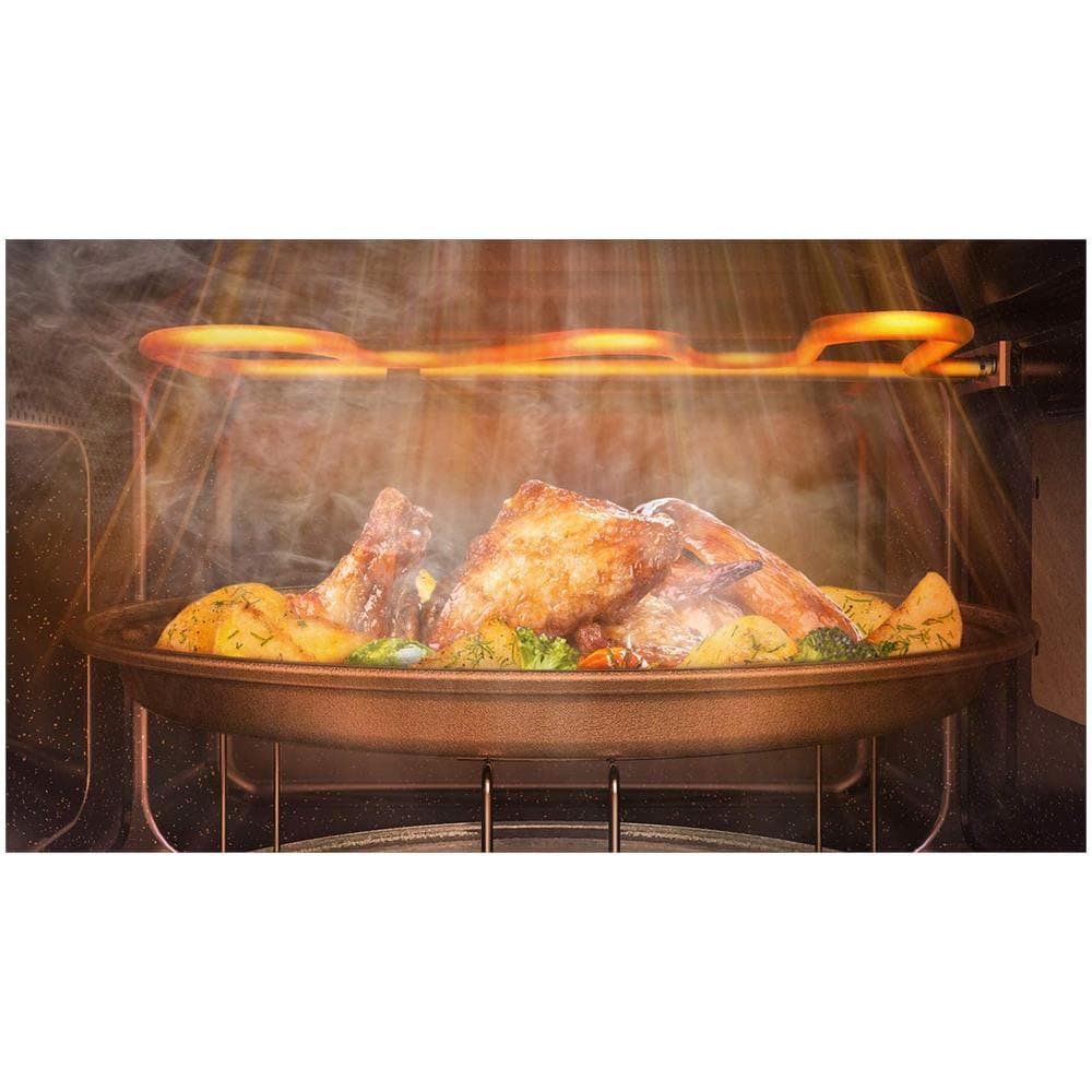 Mg23t5018cw Microonde 23 Litri 800 Watt Vetro Acciaio Inossidabile Ceramica Bianco - Foto 2