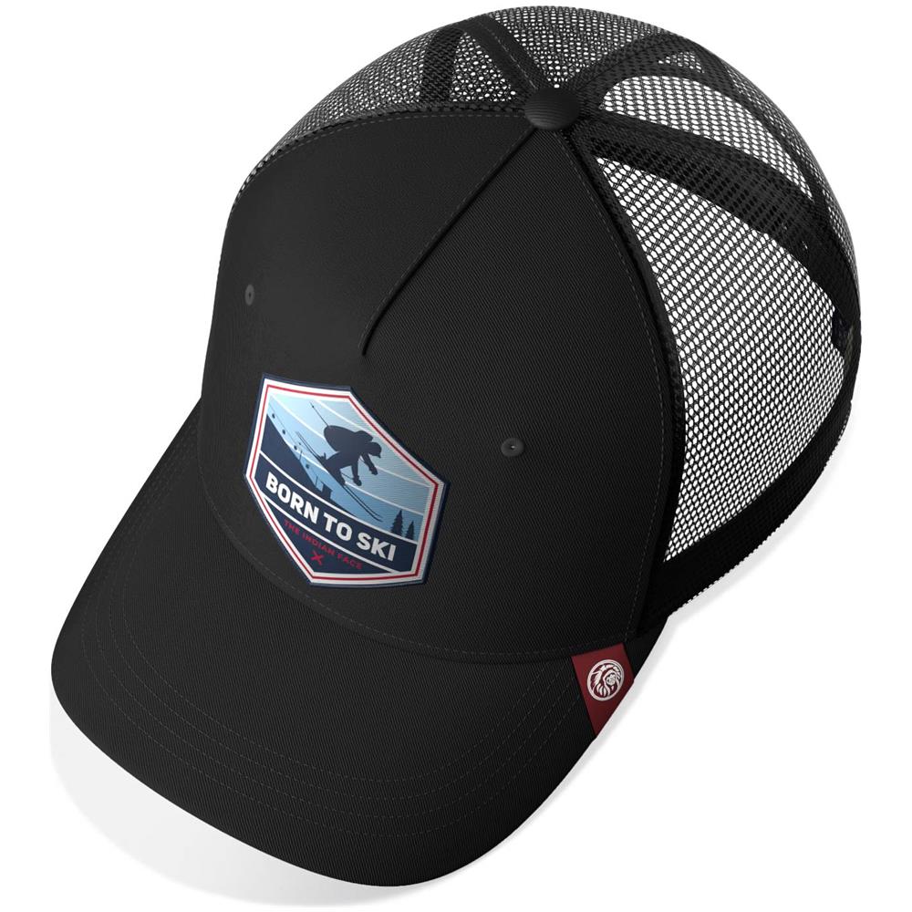 Cappellino Trucker Born To Ski Giallo Per Uomini E Donne - Foto 3