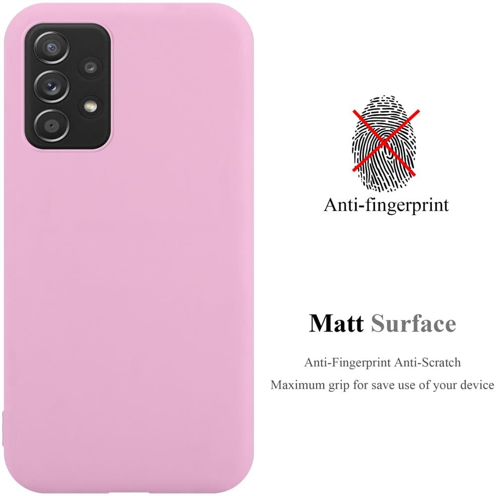 Custodia Compatibile Con Samsung Galaxy A52 (4g / 5g) / A52s In Candy Rosa - Coperchio Protettivo In Silicone Tpu Flessibile - Foto 2