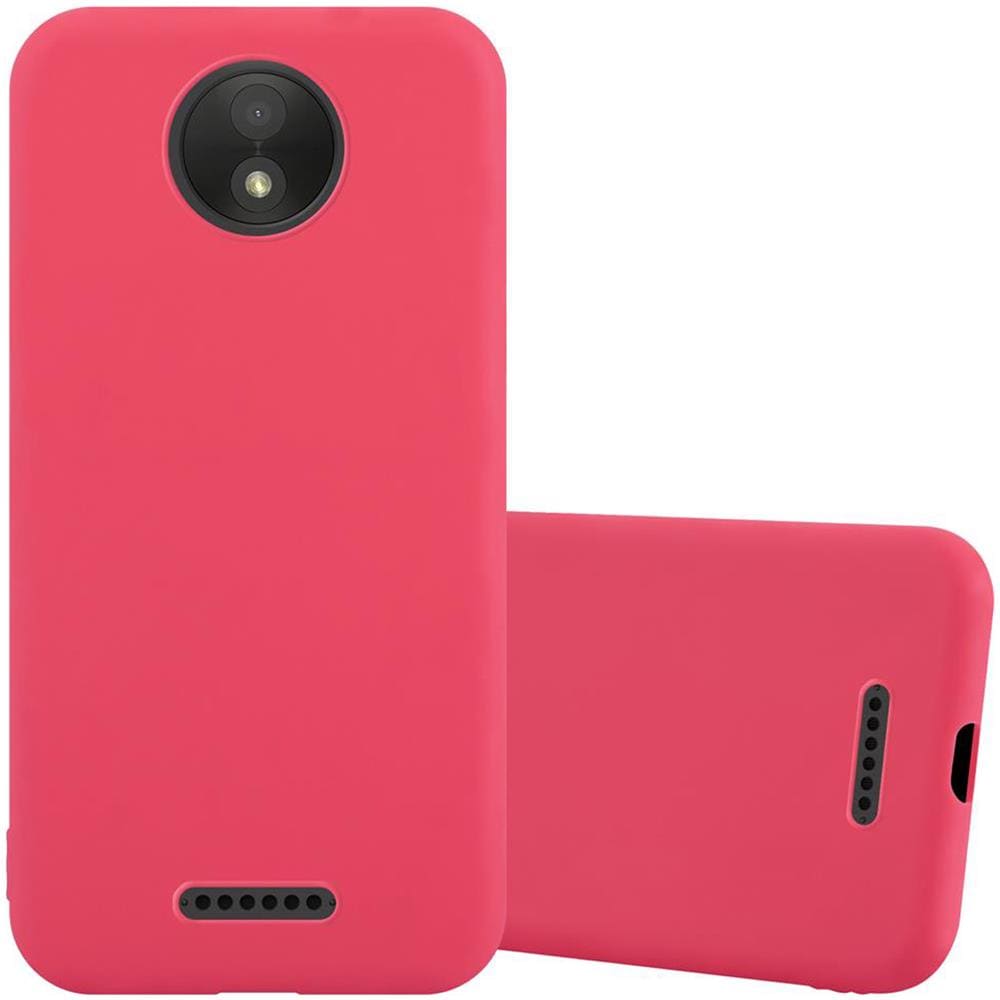 Custodia Compatibile Con Motorola Moto C Plus In Candy Rosso - Coperchio Protettivo In Silicone Tpu Flessibile - Foto 1