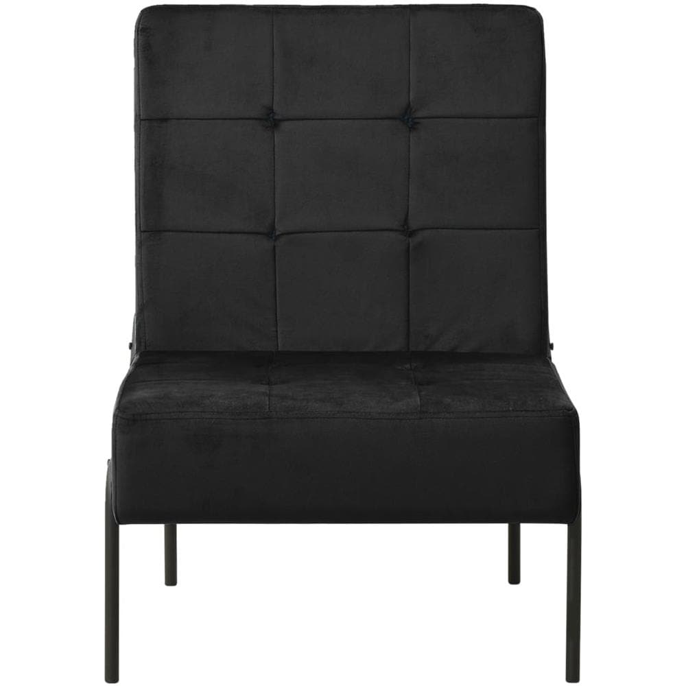 Poltrona Relax 65x79x87 Cm Nera In Velluto - Foto 2