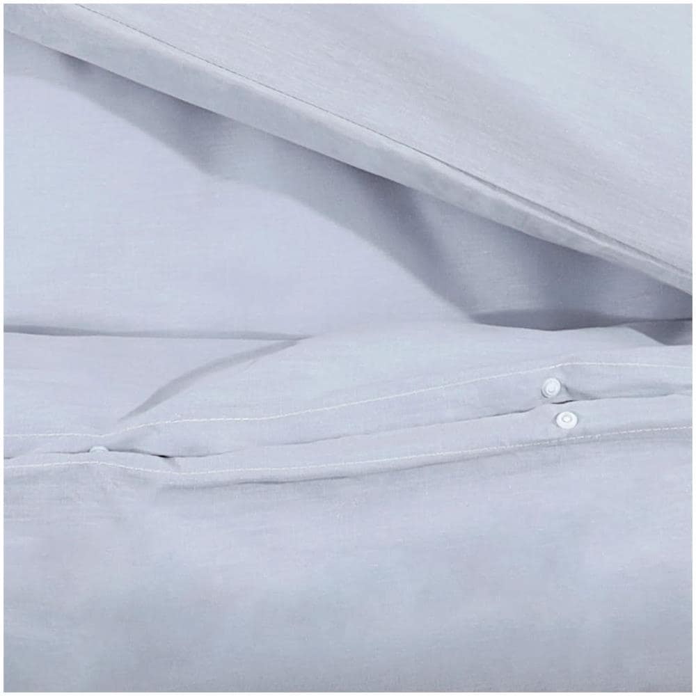 Set Copripiumino Grigio 135x200 Cm In Microfibra Leggera - Foto 2