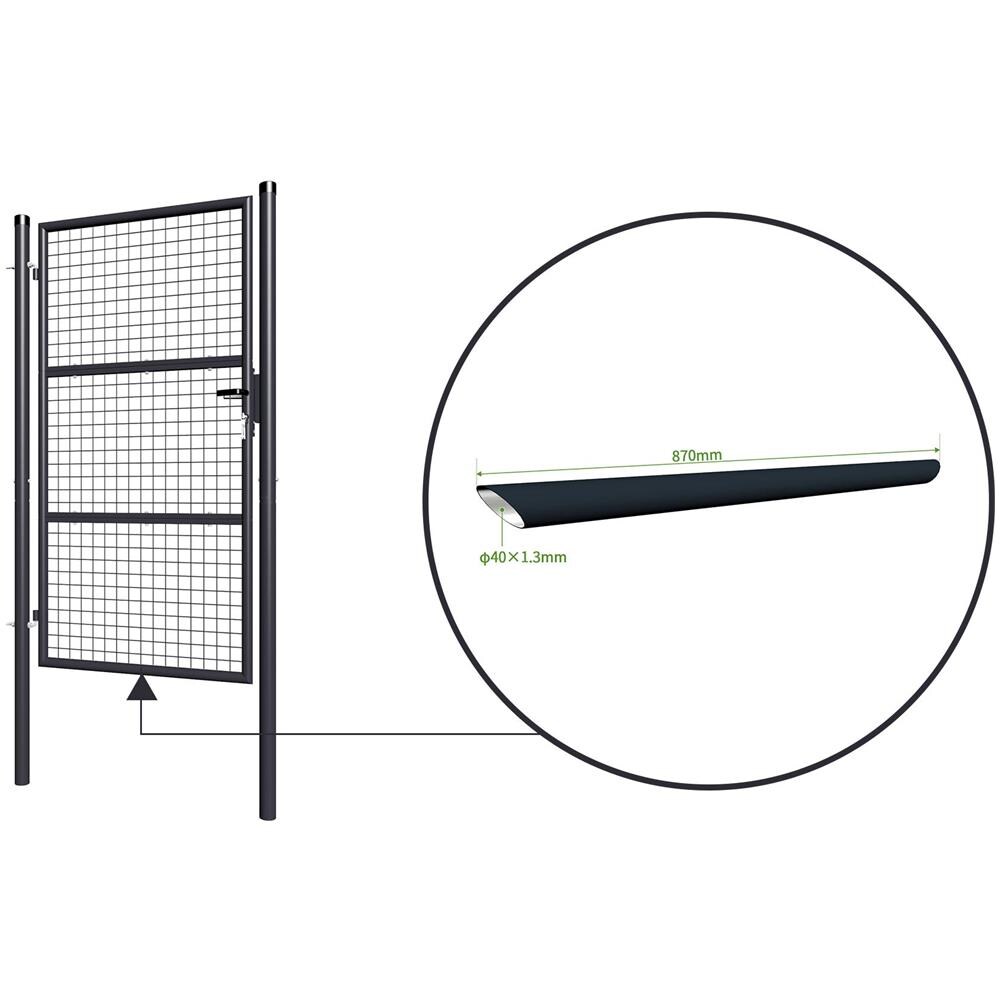 Cancello Per Recinzione In Rete Olga 100p180 Grigio - Foto 2