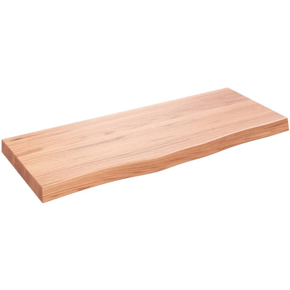 Ripiano Muro Marrone 100x40x (2-6) cm Massello Rovere Trattato - Foto 1