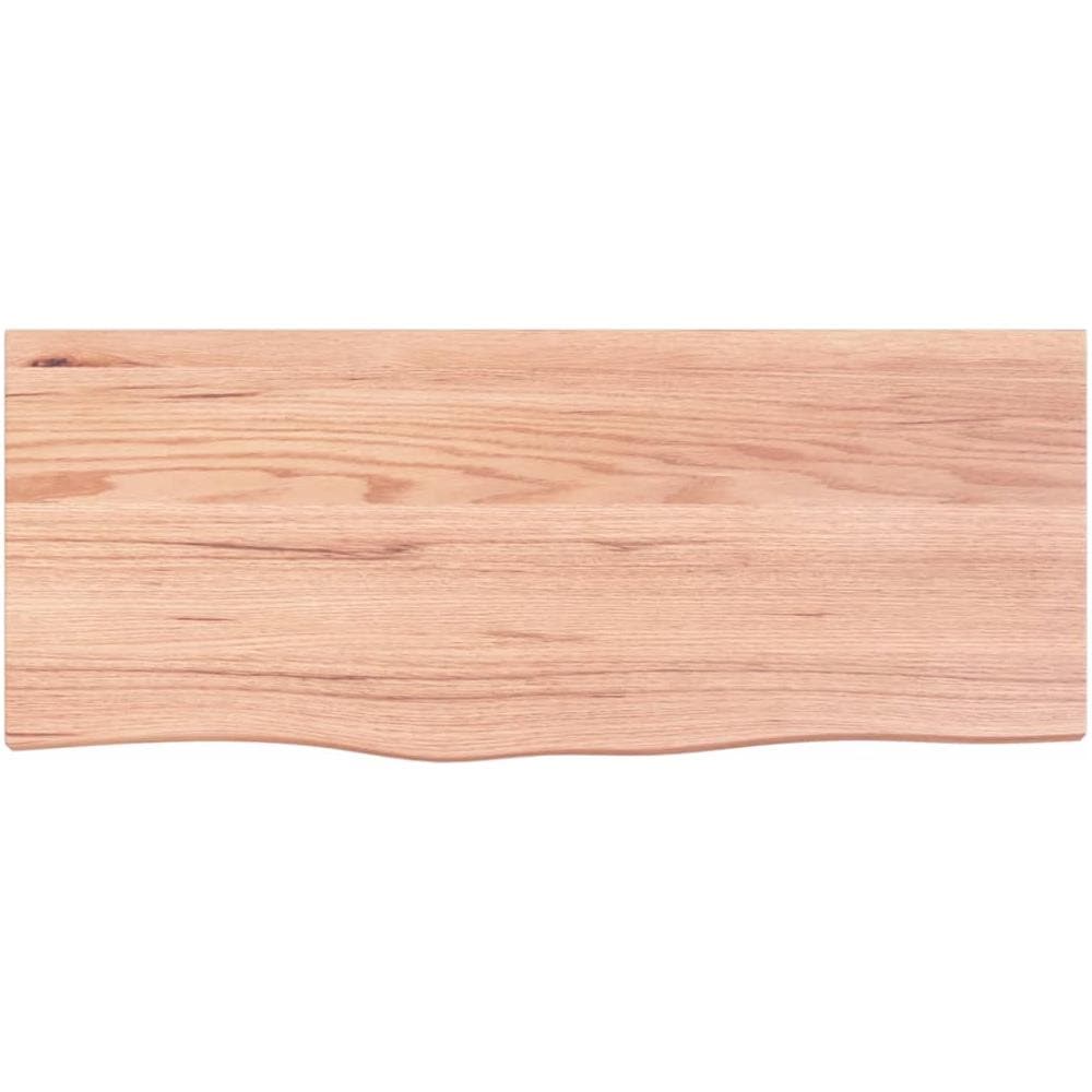 Ripiano Muro Marrone 100x40x (2-6) cm Massello Rovere Trattato - Foto 2