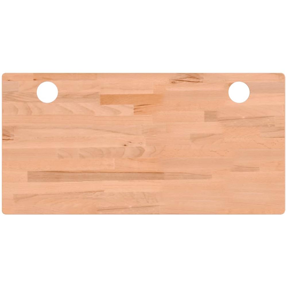 Piano Scrivania 100x50x4 Cm In Legno Massello Di Faggio - Foto 2