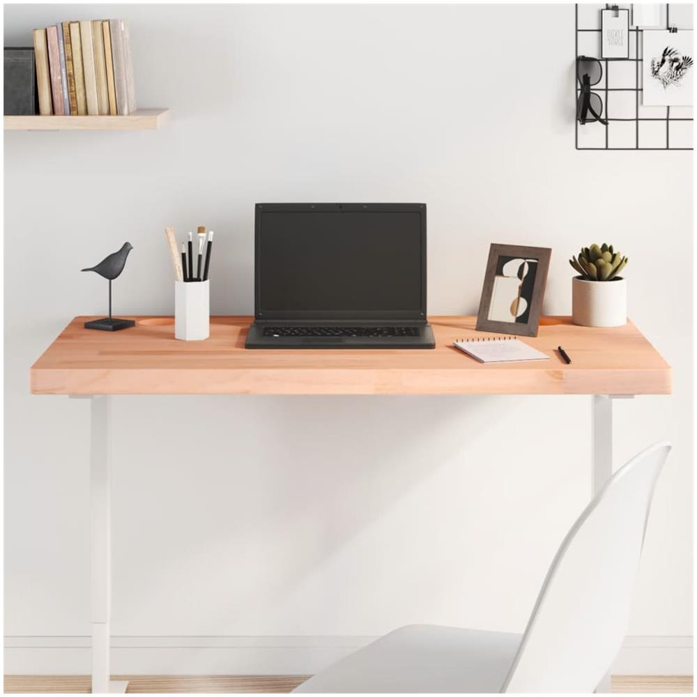 Piano Scrivania 100x50x4 Cm In Legno Massello Di Faggio - Foto 1