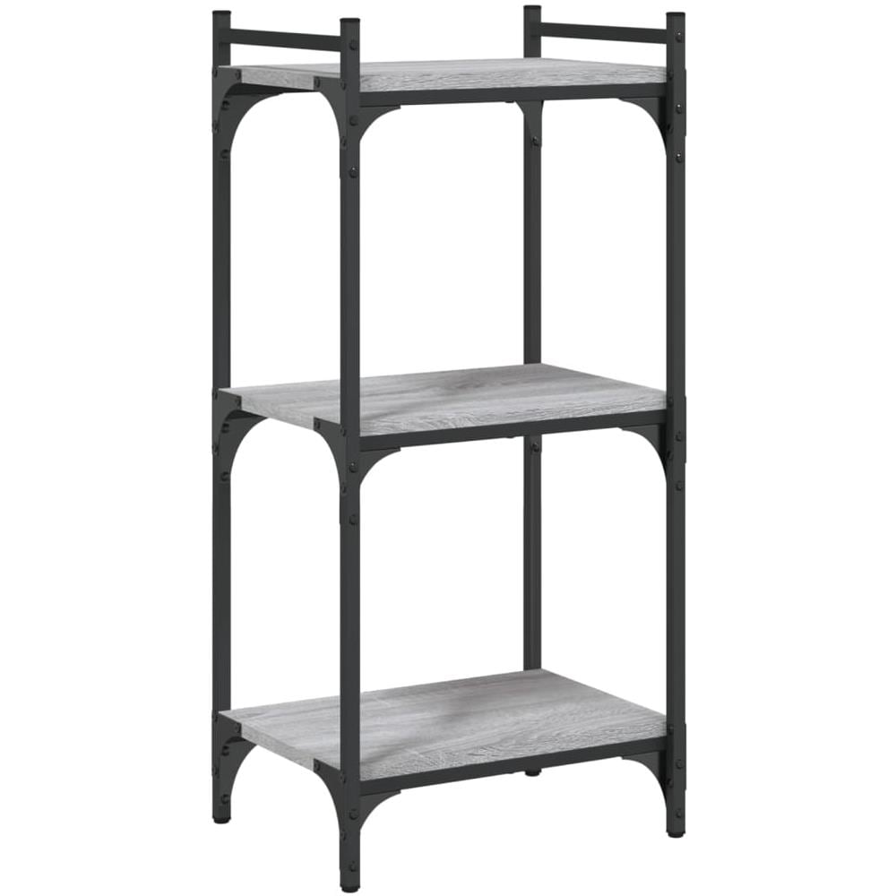 Libreria A 3 Ripiani Grigio Sonoma 40x30x86cm Legno Multistrato - Foto 2
