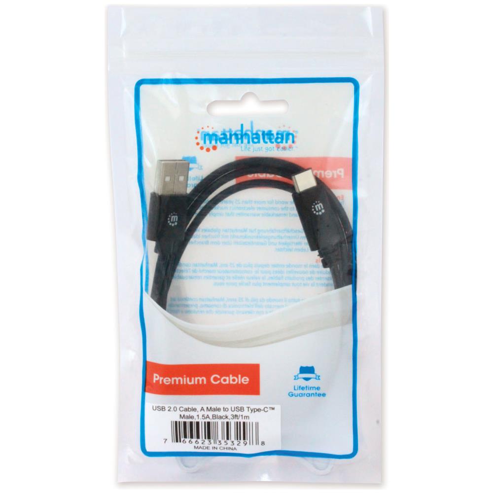 ICOC MUSB20-CMAM05 - Cavo HiSpeed USB A Maschio / USB-C Maschio 0,5m Nero - Foto 2