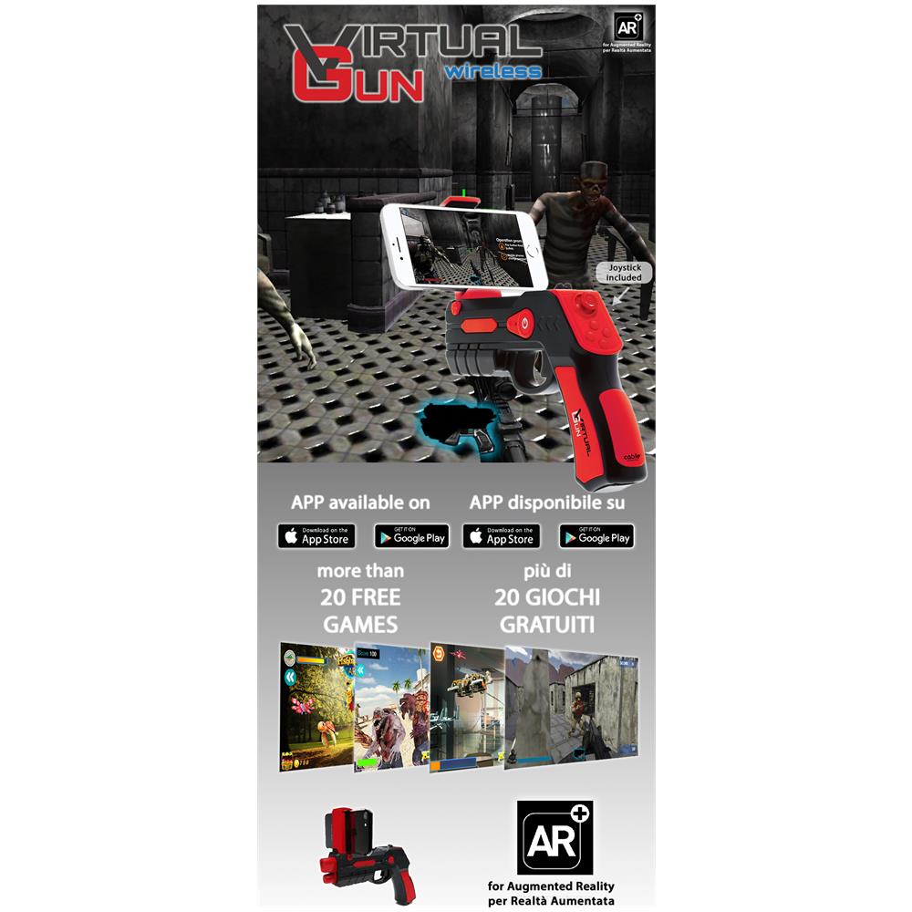 Virtual Gun Wireless, Gioco Bluetooth Senza Fili Compatibile Con Tutti Gli Smartphone, Disponibili Giochi Gratuiti Su App Store E Google Play, Realtà Aumentata Gioco A 360°, Compatibile Con Ios E Android - Foto 2