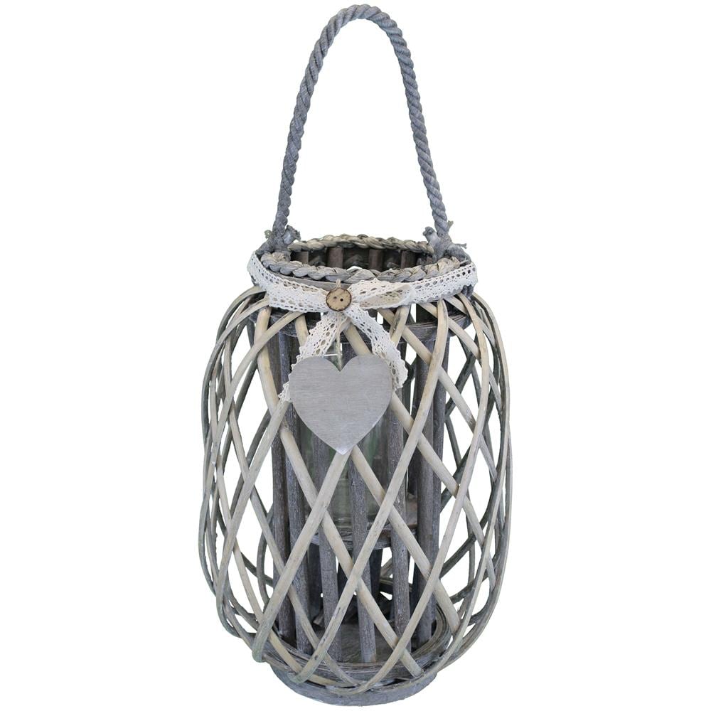 Genevieve - Lanterna In Vimini Tondo 14 X 35 Cm - Foto 1