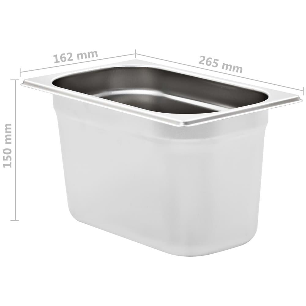Contenitori Per Alimenti 4 Pz Gn 1/4 150 Mm In Acciaio Inox - Foto 8