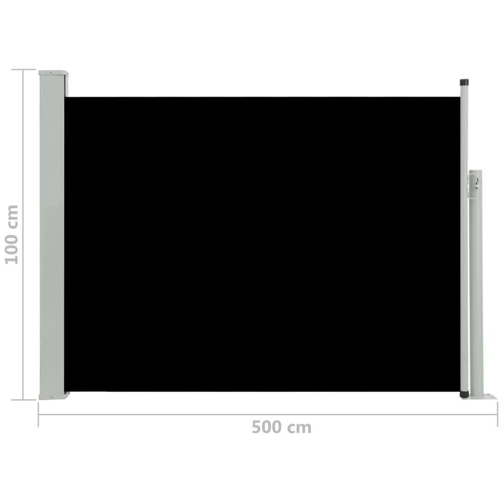 Tenda Laterale Retrattile Per Patio 100x500 Cm Nera - Foto 14
