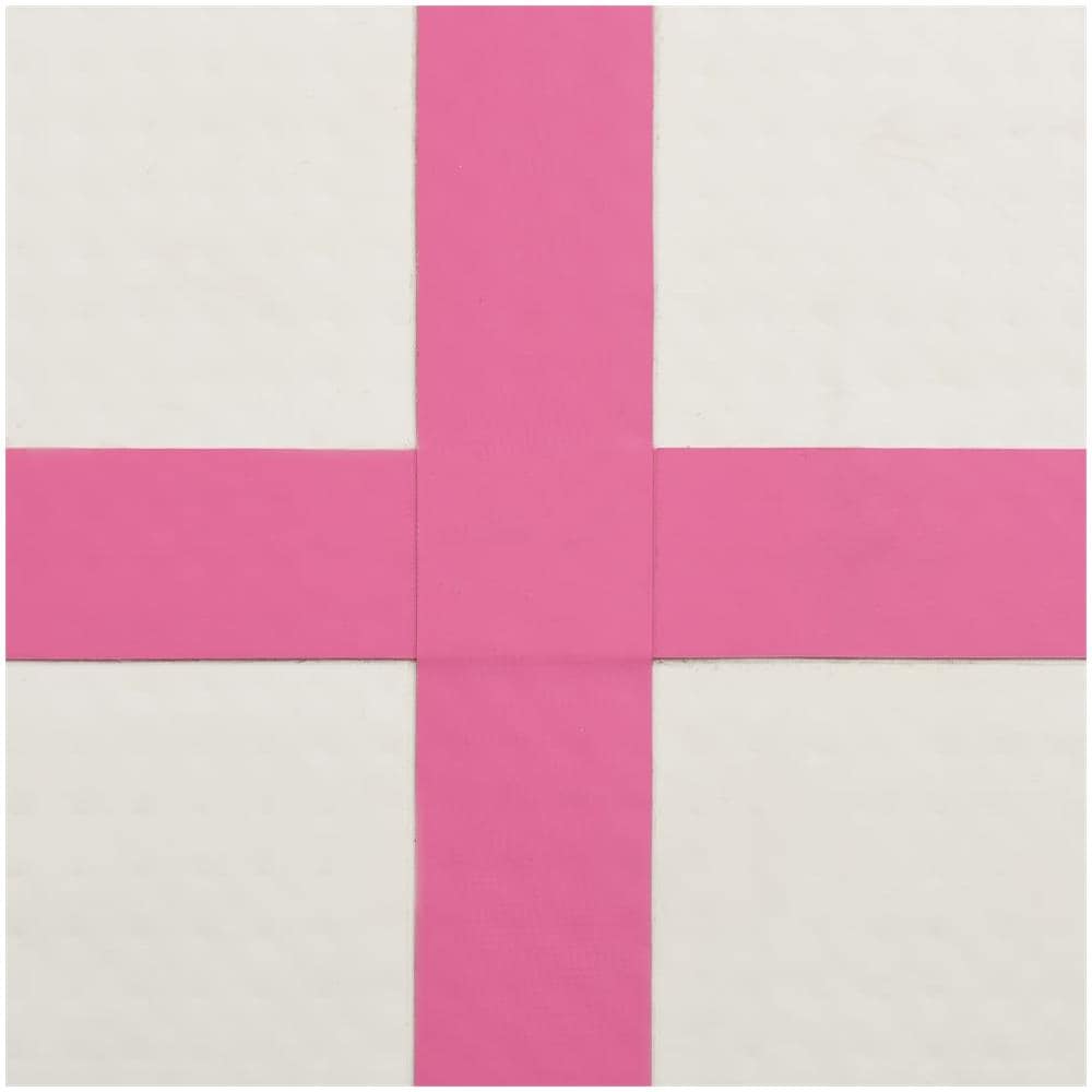 Tappetino Ginnastica Gonfiabile Con Pompa 60x100x20 Cm Pvc Rosa - Foto 2