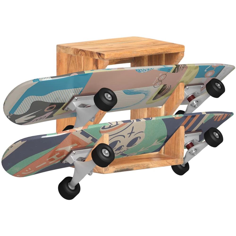 Supporto Skateboard Da Parete 25x20x30 Cm In Legno Di Acacia - Foto 2