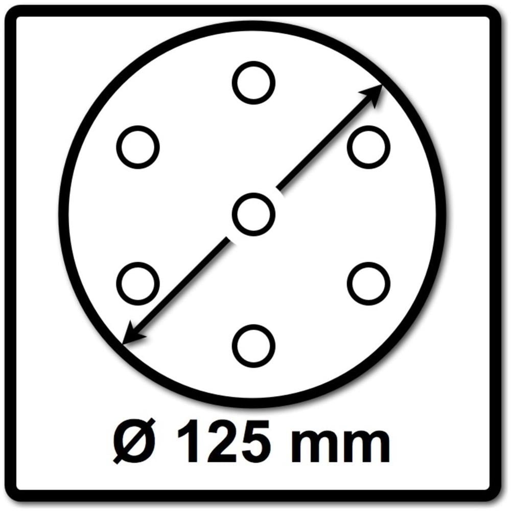 Disco Abrasivo G240 125 Mm / Velcro- 50 Pz. (P-43686) Per Dbo Bo Dcw Dwe Gex Pex Sxe Bos - Foto 1