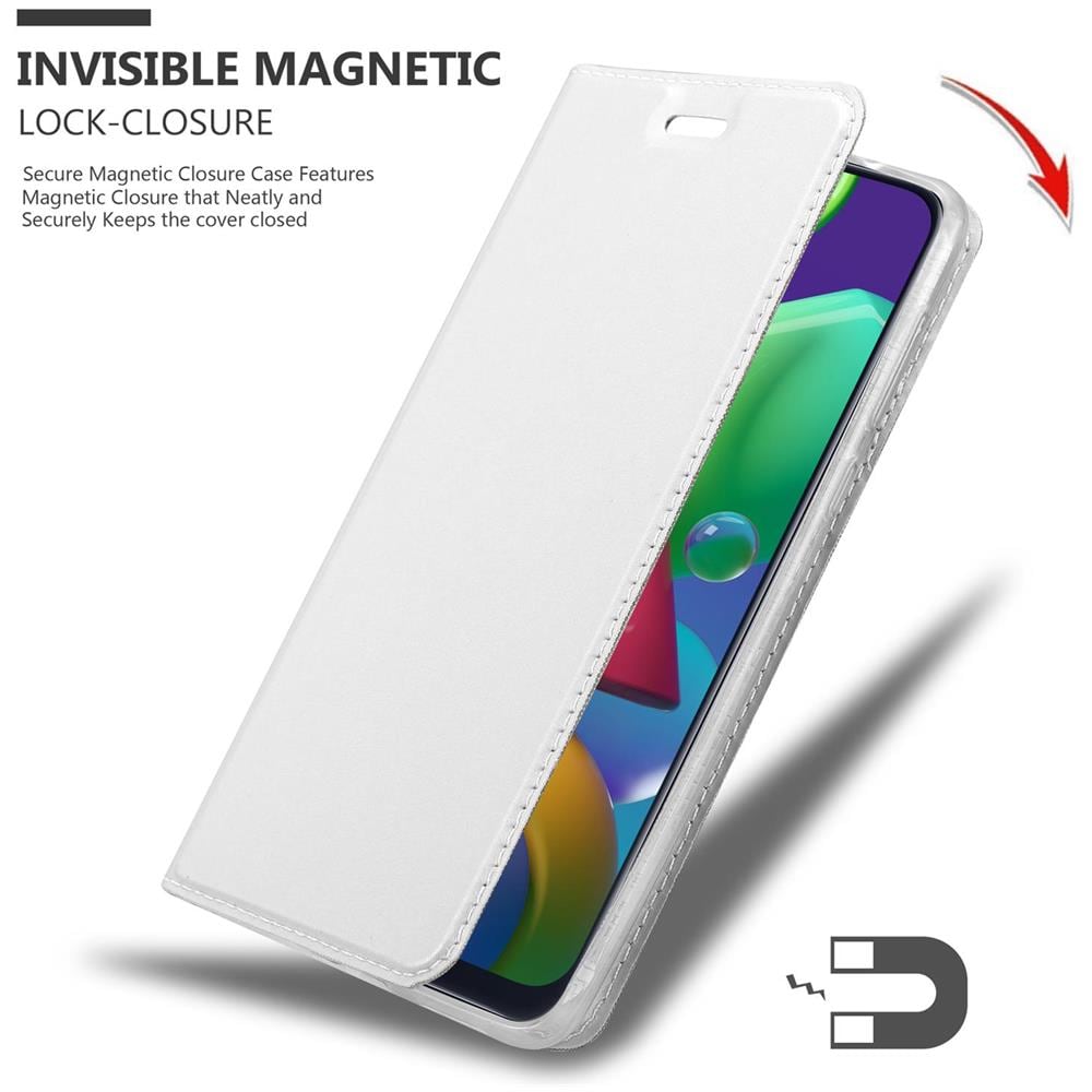 Custodia Compatibile Con Samsung Galaxy M31 In Classy Argento - Coperchio Protettiva Con Chiusura Magnetica, Funzione Stand E Tasca Per Le Carte - Foto 8