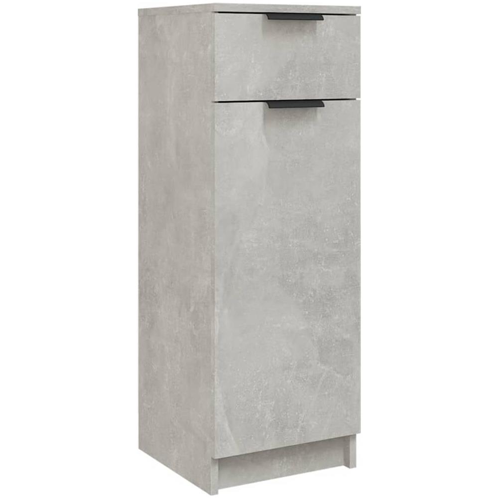 Armadio Da Bagno Grigio Cemento 32x34x90cm In Legno Multistrato - Foto 2