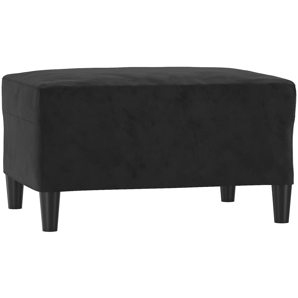 Poggiapiedi Nero 70x55x41 Cm In Velluto - Foto 2