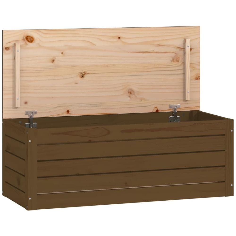 Contenitore Portaoggetti Miele 89x36,5x33cm Legno Massello Pino - Foto 2