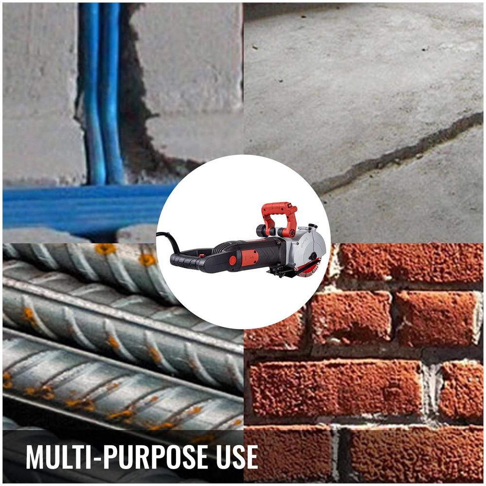 4800w Wall Chaser Taglierina Per Cemento 125 Mm Sega Circolare Set Di Utensili Elettrici - Foto 2