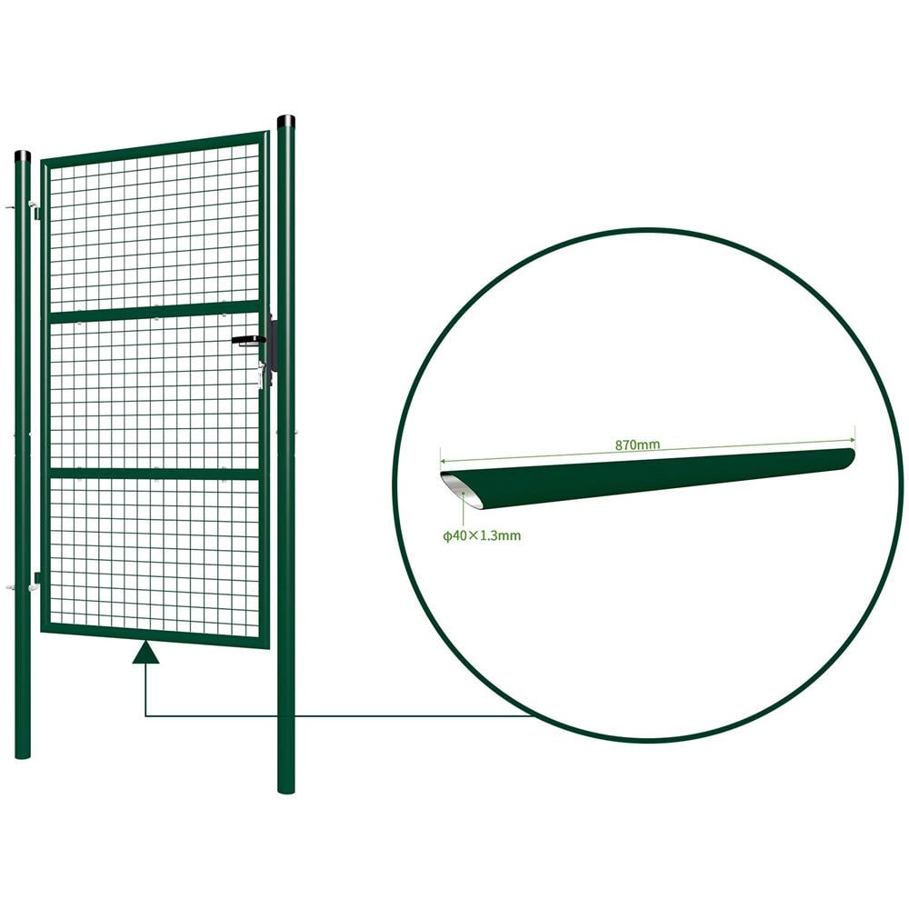 Cancello Per Recinzione In Rete Olga 100p180 Verde - Foto 2