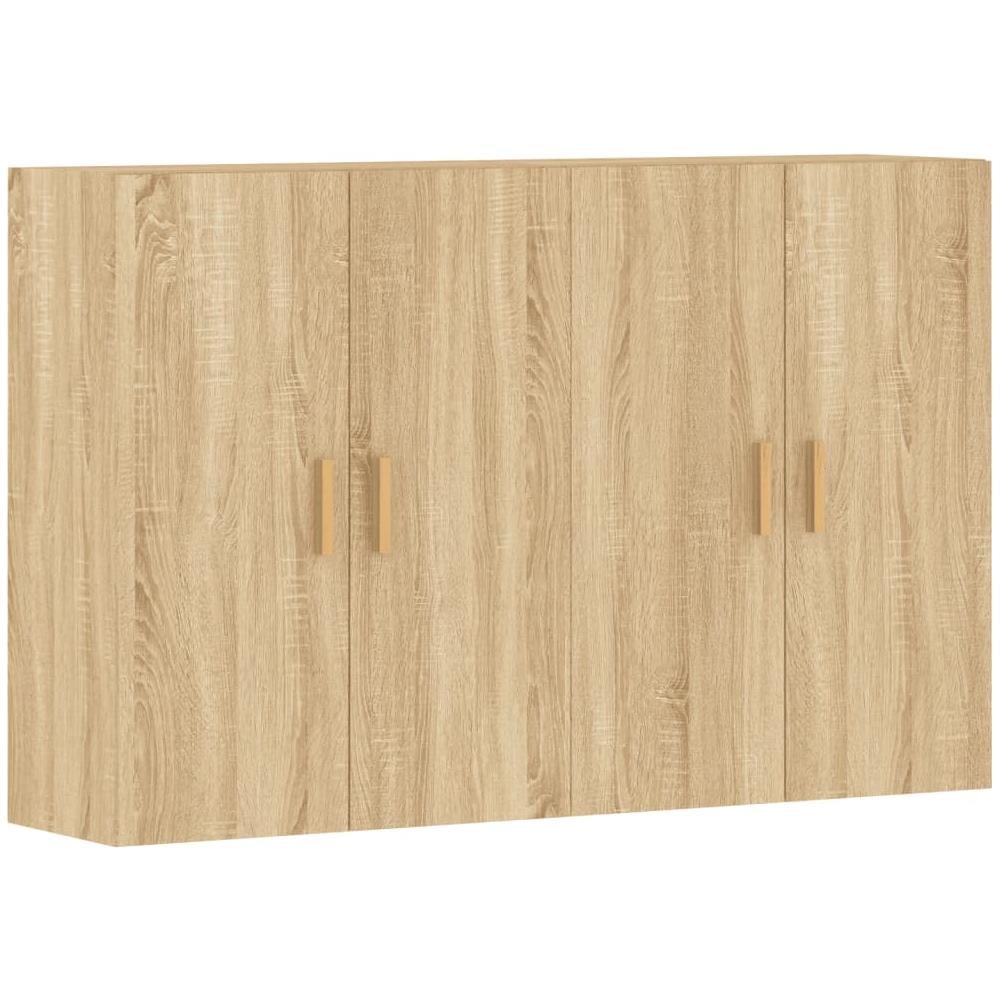 Armadietti A Parete 2 Pz Rovere Sonoma In Legno Multistrato - Foto 2