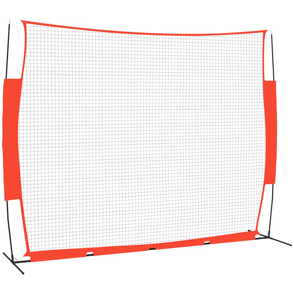 Rete Baseball Rossa E Nera 369x107x271 Cm Acciaio E Poliestere - Foto 1