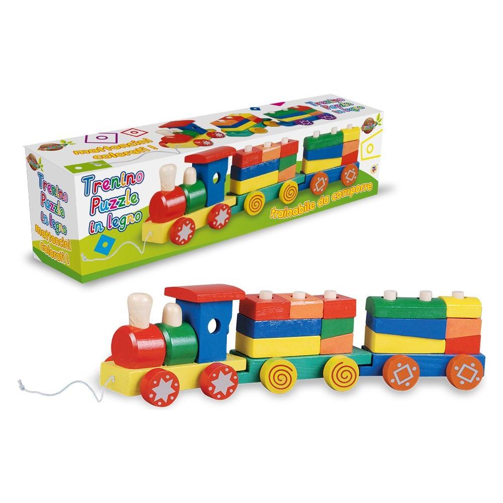 Trenino Puzzle in Legno - Foto 2