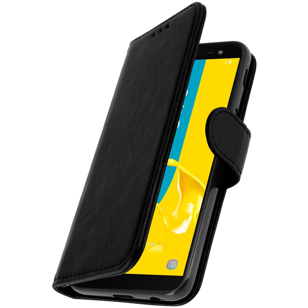 Custodia A Libro Samsung Galaxy J6 Portacarte Funzione Supporto - Nero - Foto 2
