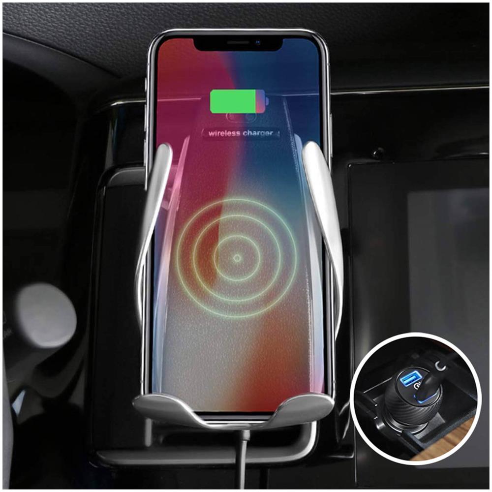 Supporto Smartphone Per Auto Caricatore Qi 7.5w 10w Si Regola Automaticamente - Foto 2