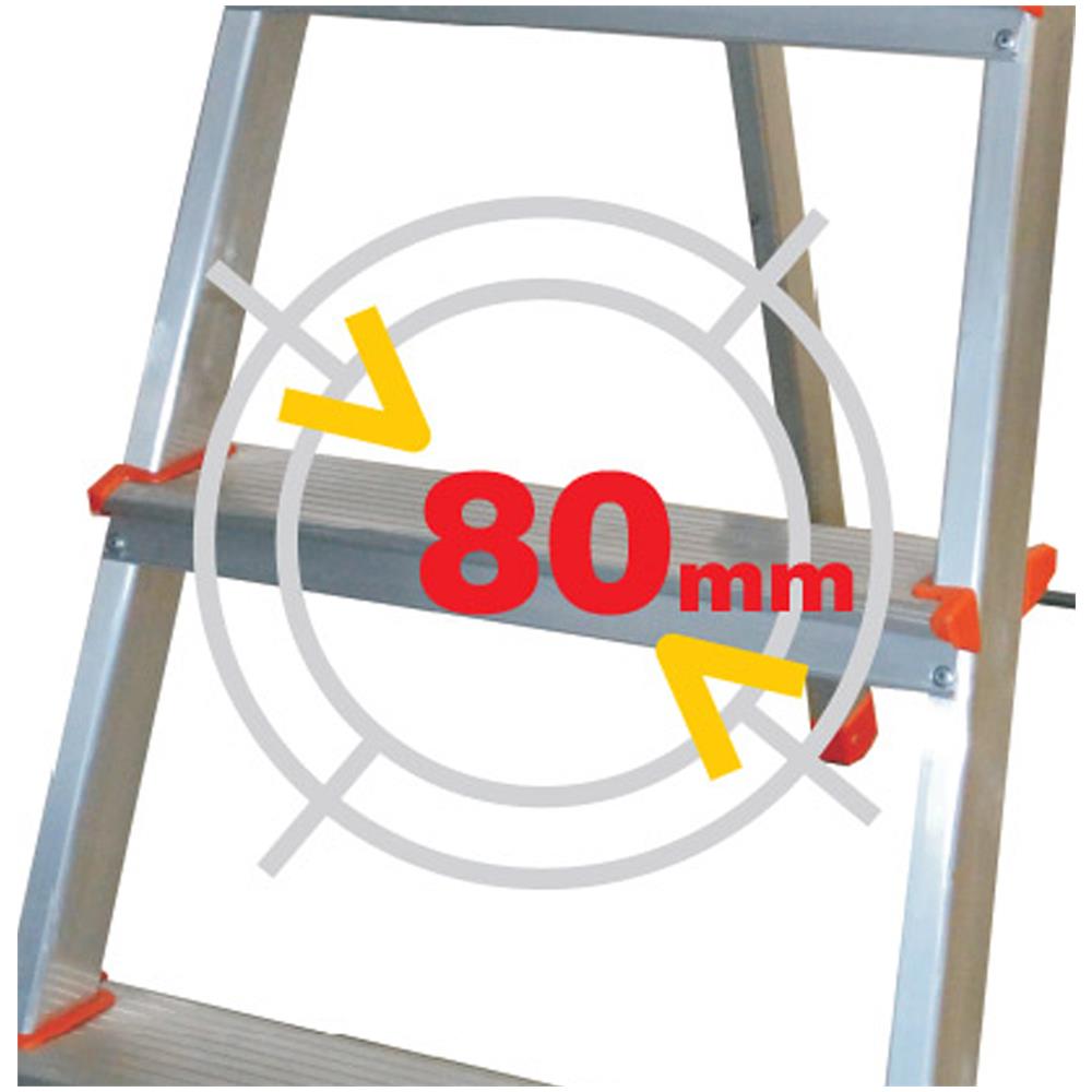 Stella Basic Scala 6 Gradini In Alluminio Leggera E Resistente 1,90 Metri - Foto 2