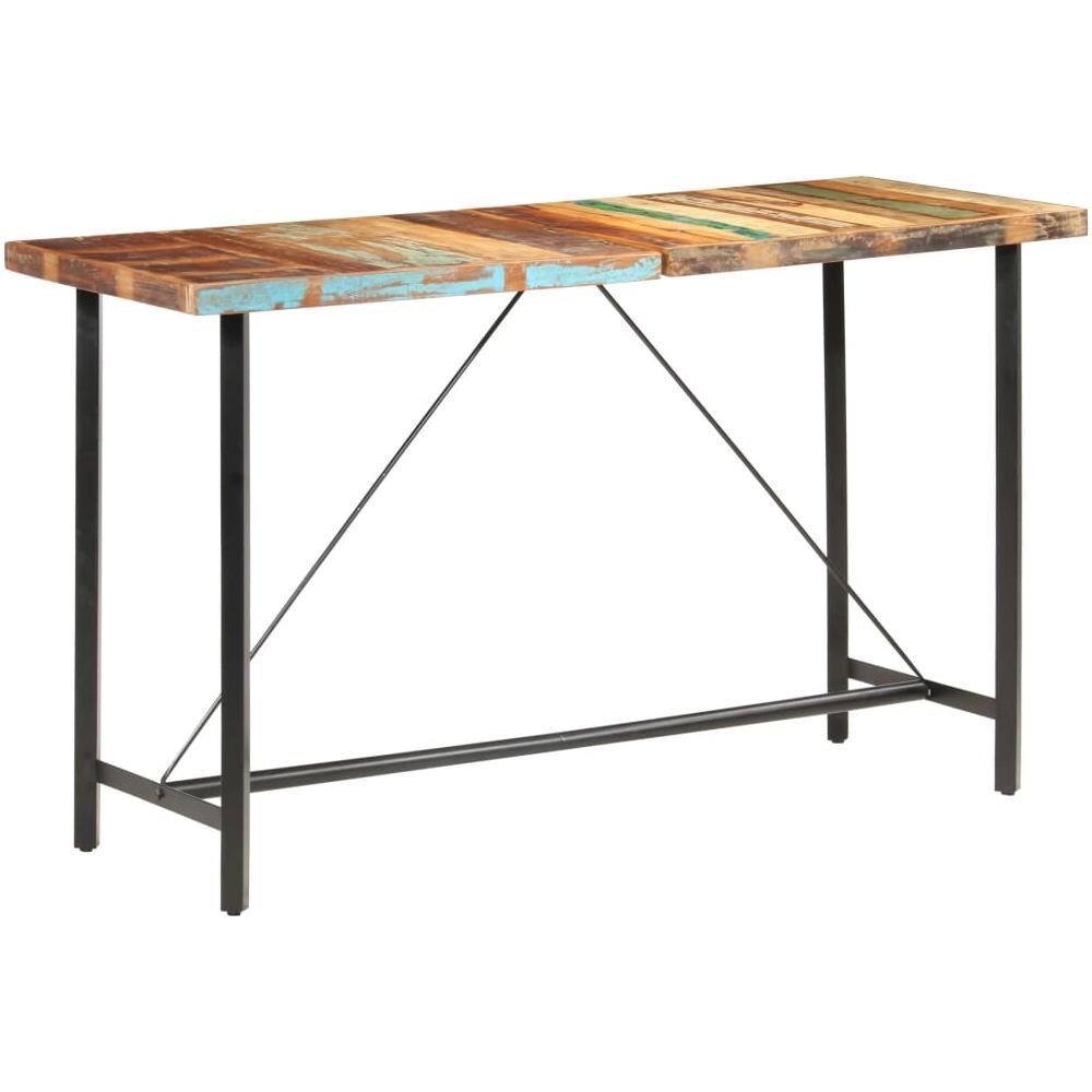 Tavolo Da Bar 180x70x107 In Legno Massello Di Recupero - Foto 8