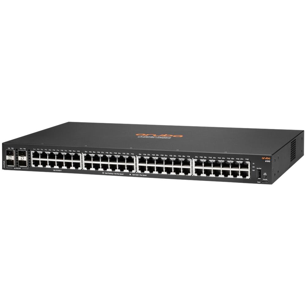 Switch Aruba 6100 48g 4sfp+ Gestito L3 Gigabit Ethernet (10/100/1000) 1u Nero - Foto 2