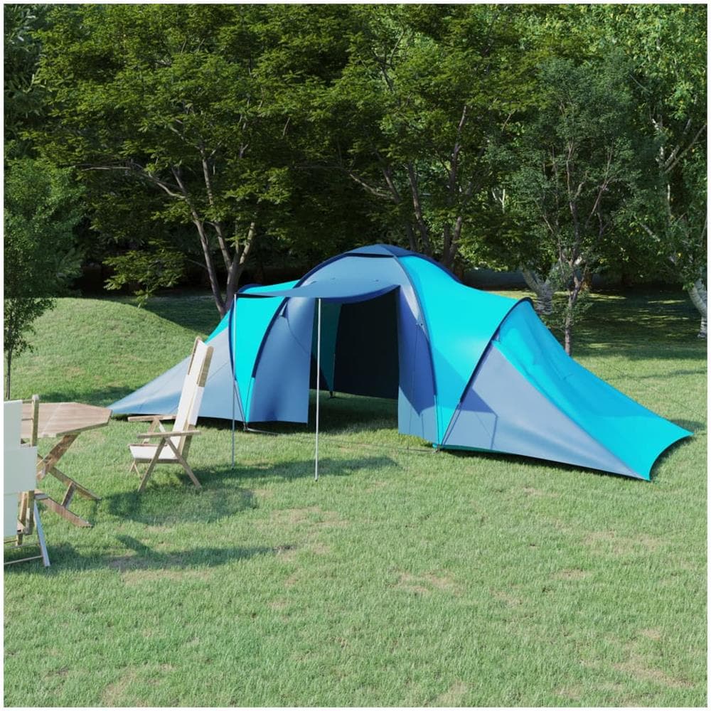 Tenda Da Campeggio Per 6 Persone Blu E Azzurra - Foto 1