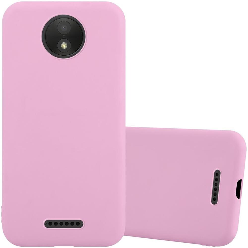 Custodia Compatibile Con Motorola Moto C Plus In Candy Rosa - Coperchio Protettivo In Silicone Tpu Flessibile - Foto 1