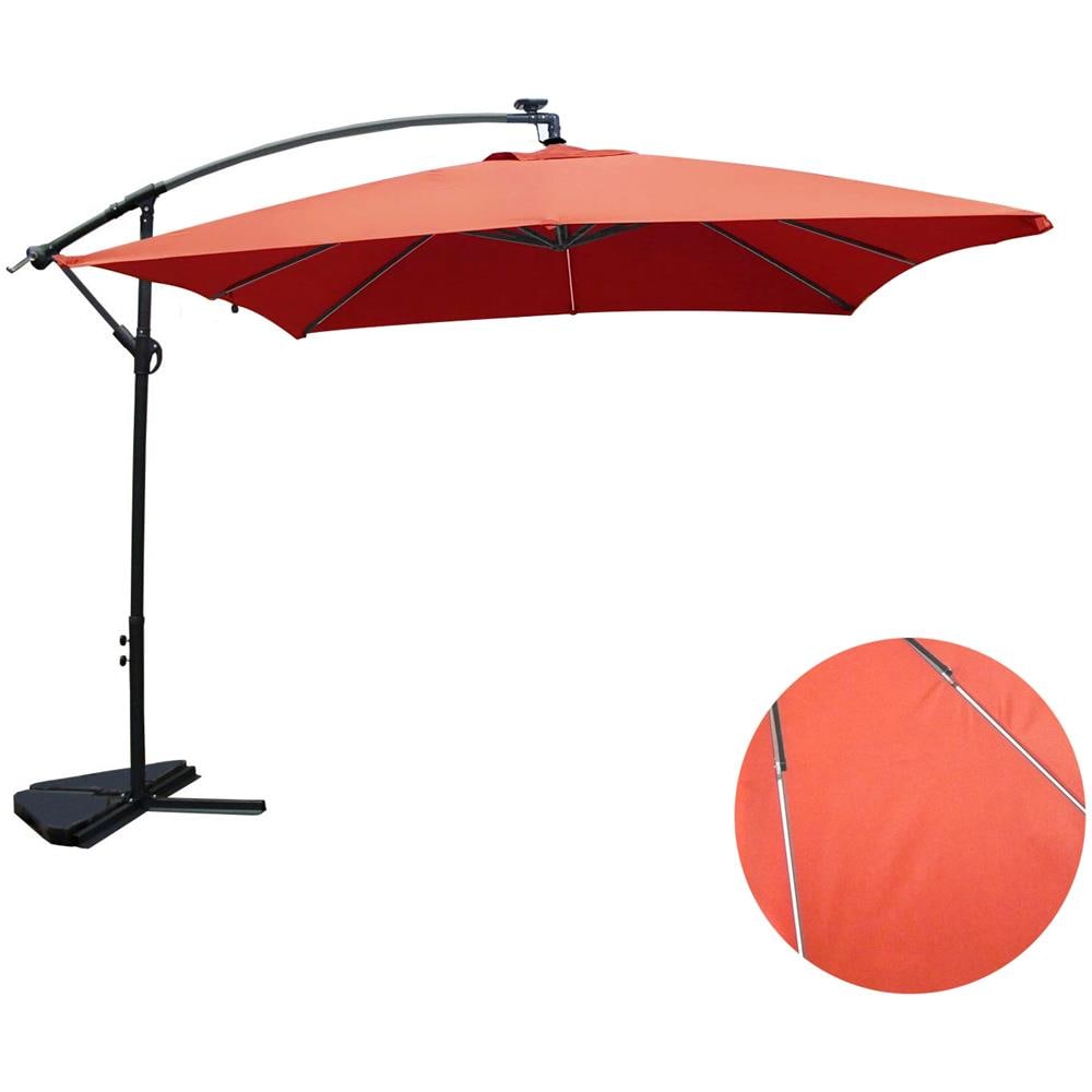 Solenzara Ombrellone Decentrato Con Led Terracotta 3 X 3 M - Foto 1