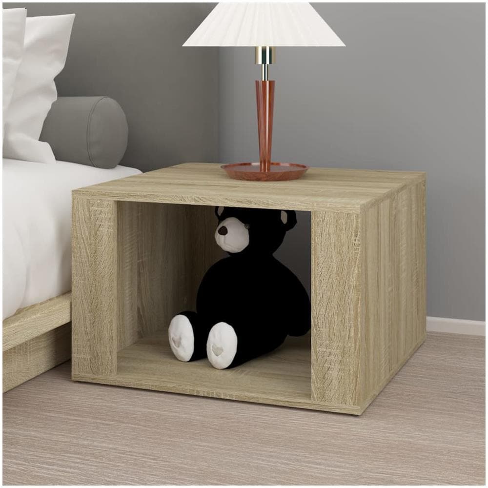 Comodino Rovere Sonoma 57x55x36 Cm In Legno Multistrato - Foto 3