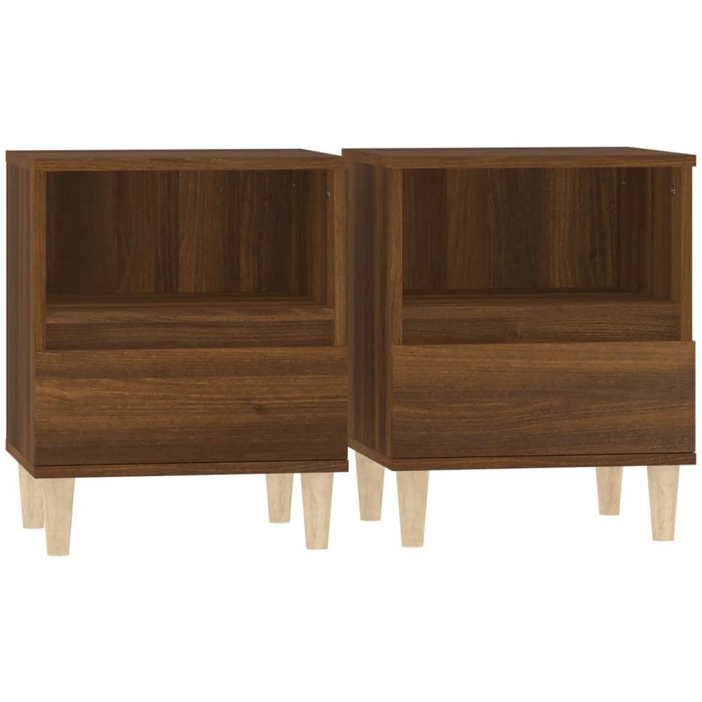 Comodini 2 Pz Rovere Marrone 40x35x50 Cm - Foto 2