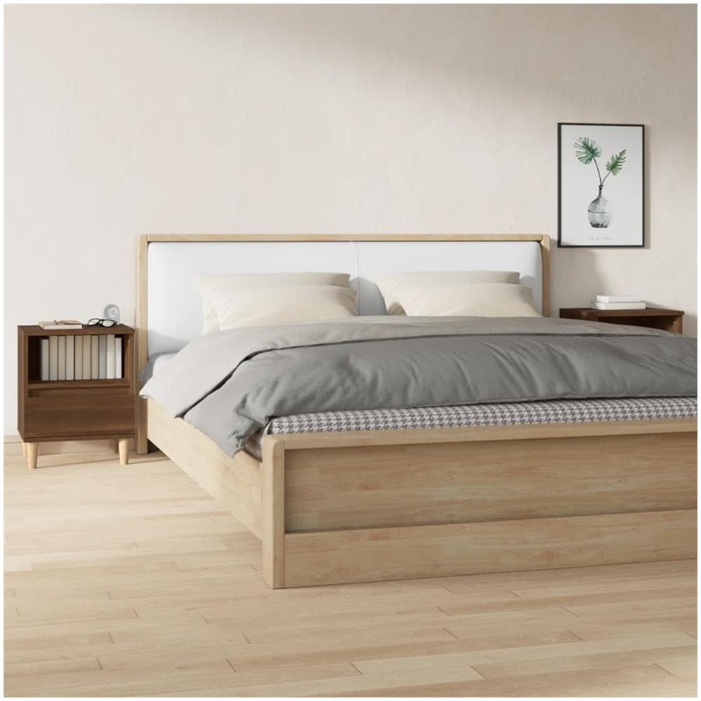 Comodini 2 Pz Rovere Marrone 40x35x50 Cm - Foto 1