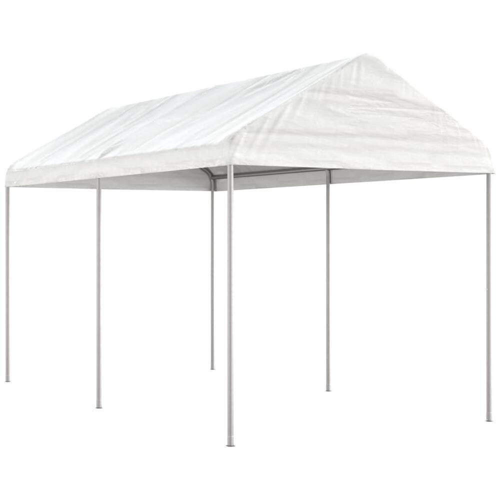 Gazebo Con Tetto Bianco 4,46x2,28x2,69 M In Polietilene - Foto 1