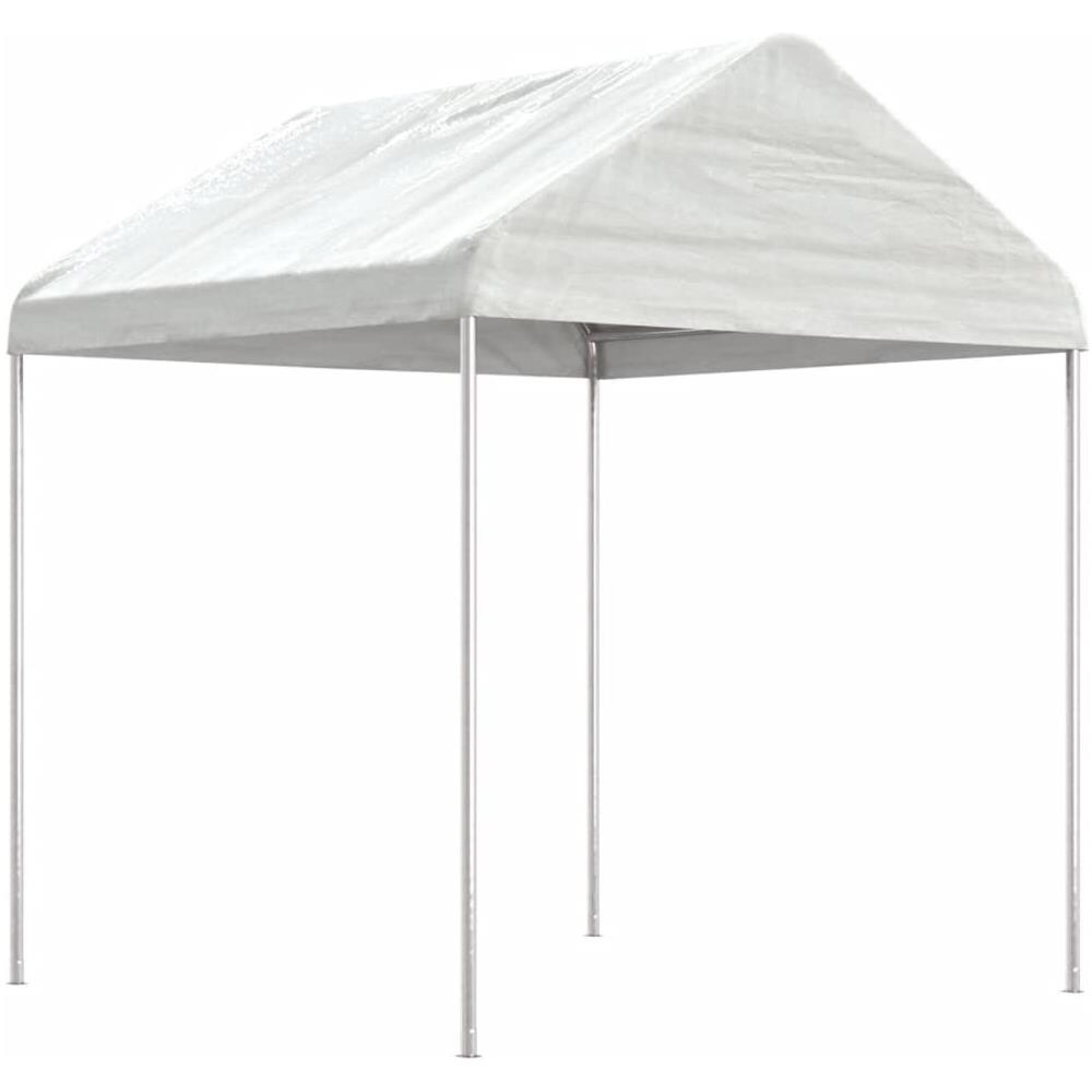 Gazebo Con Tetto Bianco 4,46x2,28x2,69 M In Polietilene - Foto 2