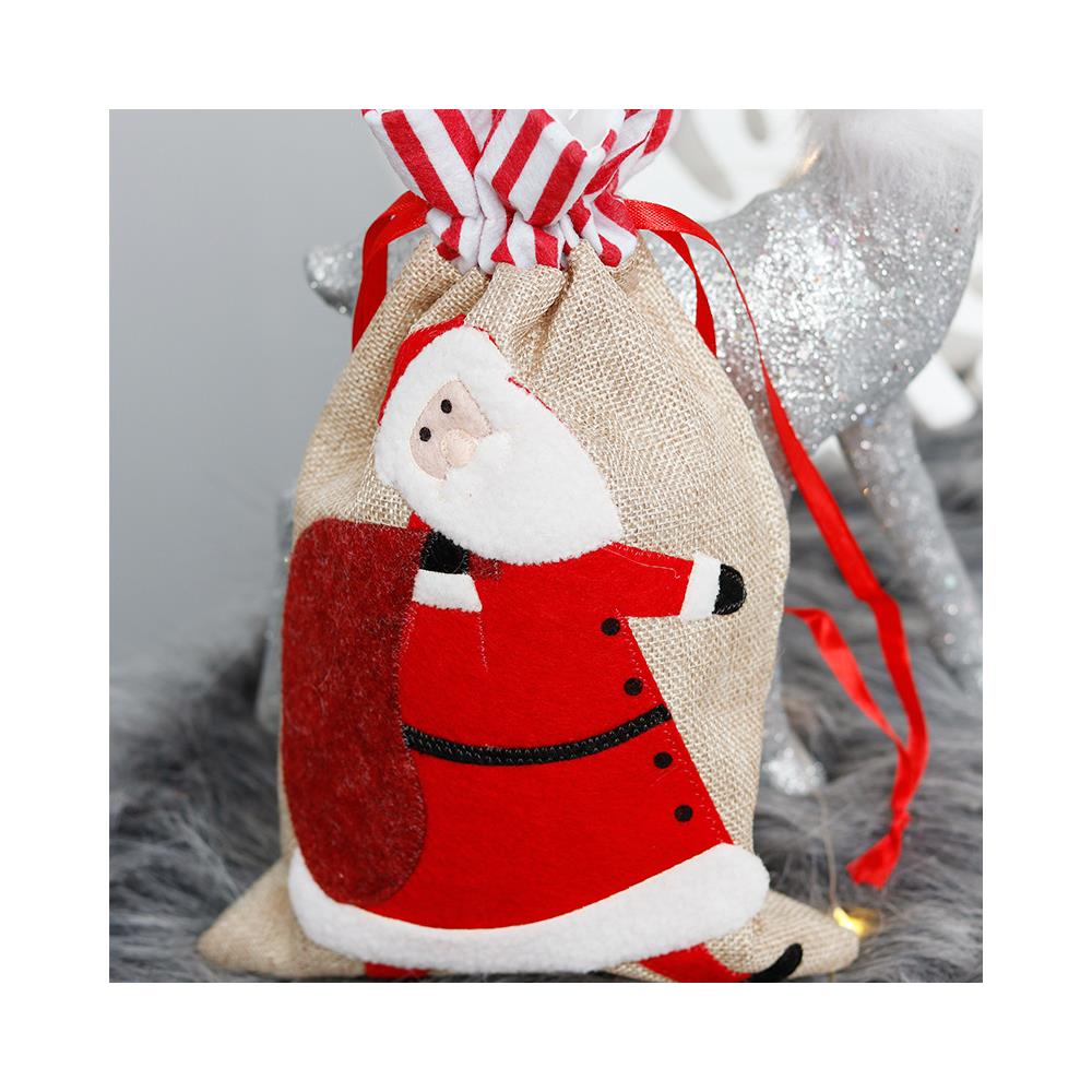 Sacchetto Regalo Di Natale Piccolo Con Babbo Natale - Foto 2