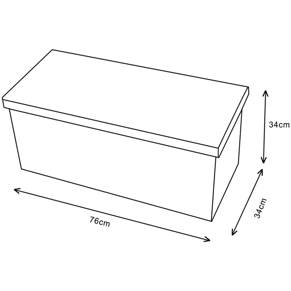 Pouf Contenitore Imbottito Pieghevole In Ecopelle Modello Double Colore Tortora - Foto 4