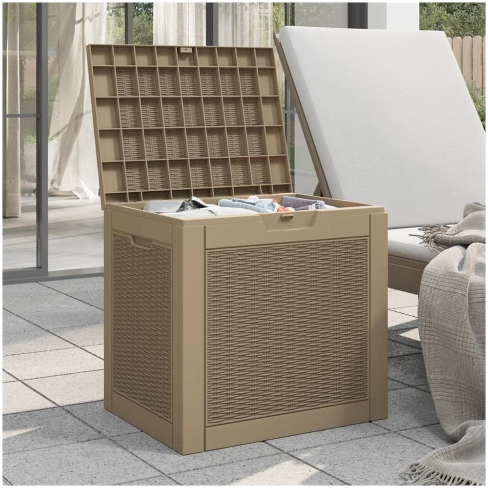 Contenitore Giardino Marrone Chiaro 55,5x43x53 Cm Polipropilene - Foto 3